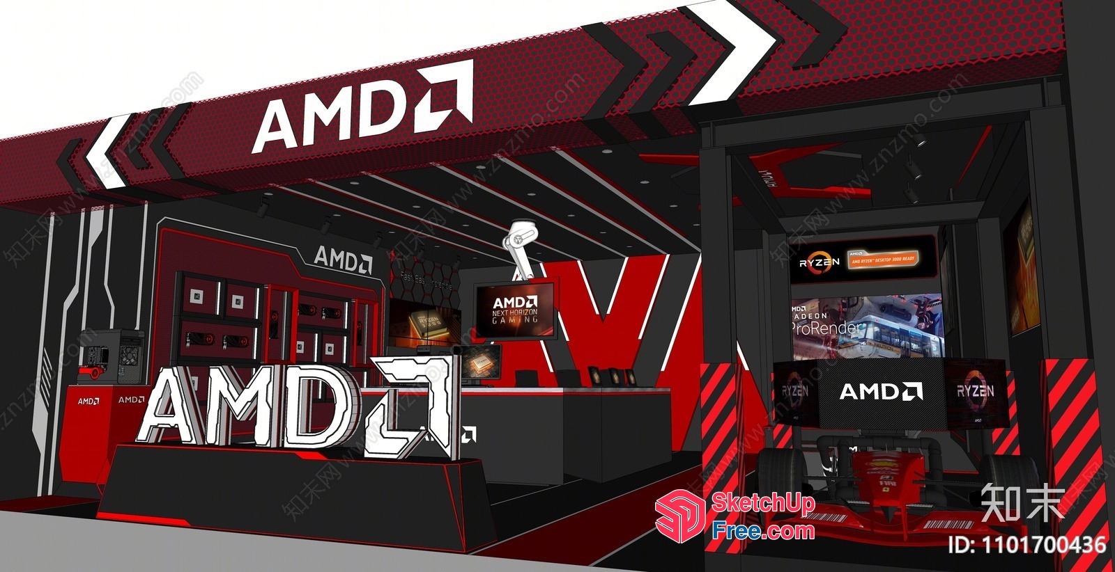 Amd Gaming Center 3D SketchUp File