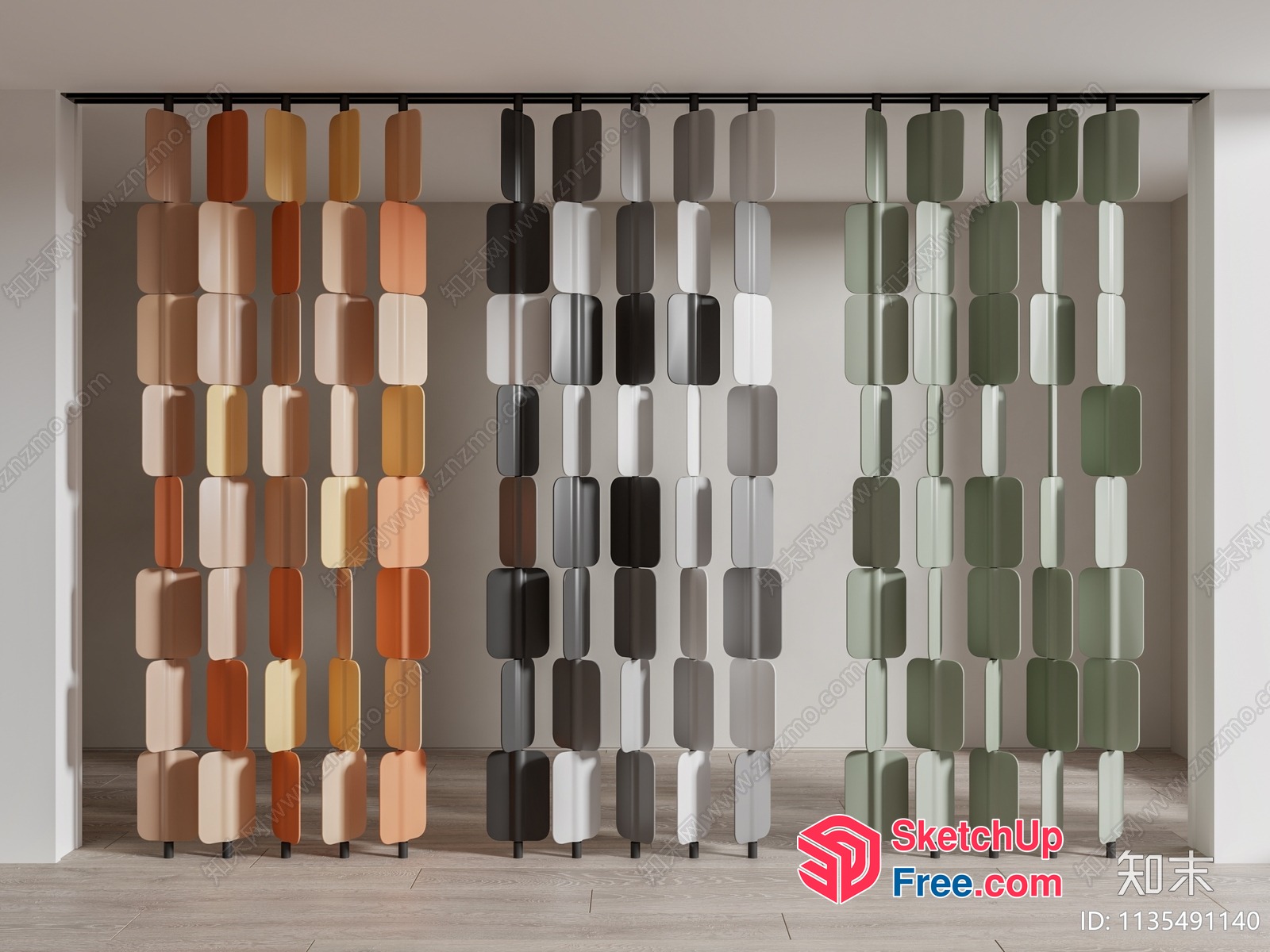 Colorful Partition Screen 3D SketchUp File