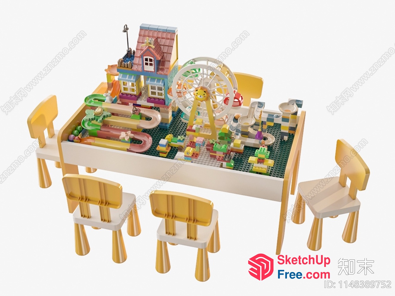 Colorful Children'S Playroom Scene 3D SketchUp File