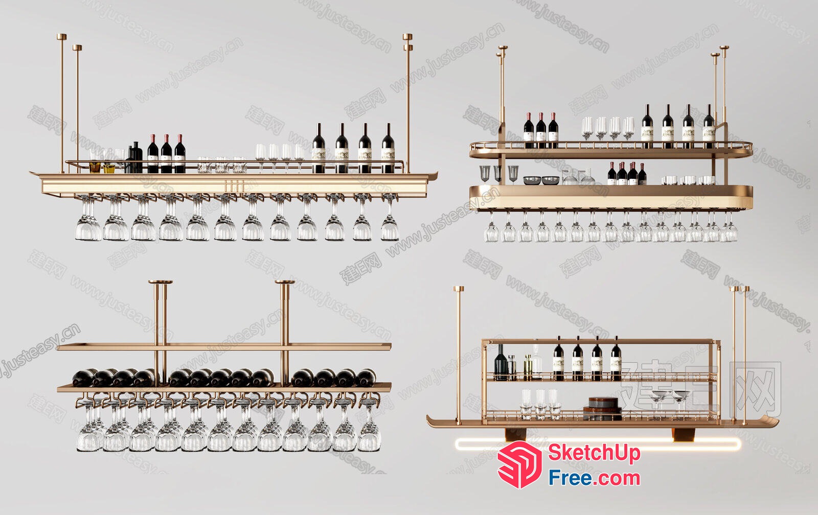 Modern Bar Interior Design Elements 3D SketchUp File
