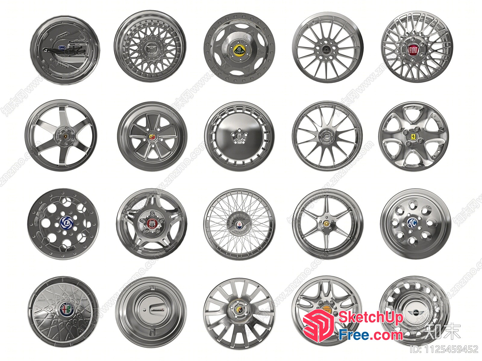 Metal Wheels Collection 3D SketchUp File