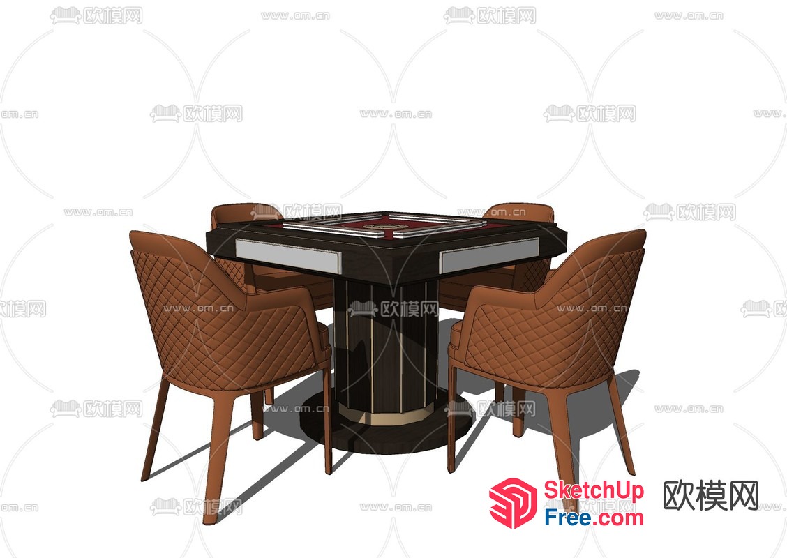 Dining Table And Chairs Set 3D SketchUp File