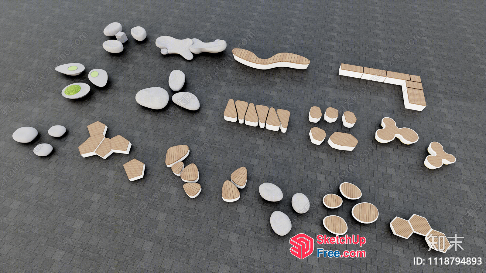 Furniture Arrangement For Outdoor Seating 3D SketchUp File