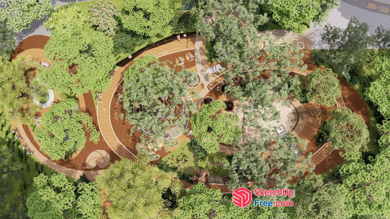 Serene Natural Park 3D SketchUp File