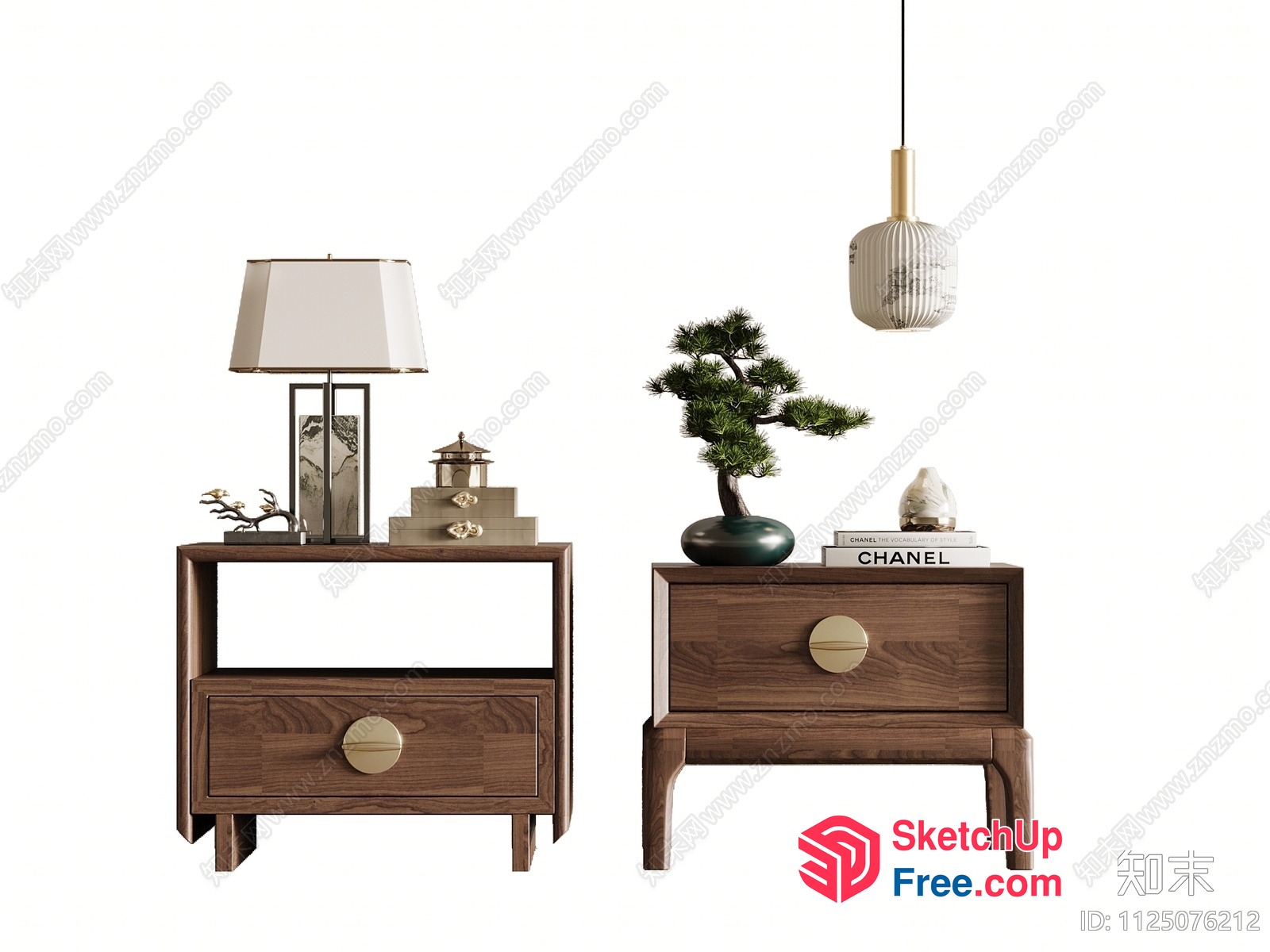 Japanese Style Interior Decorative Furniture 3D SketchUp File