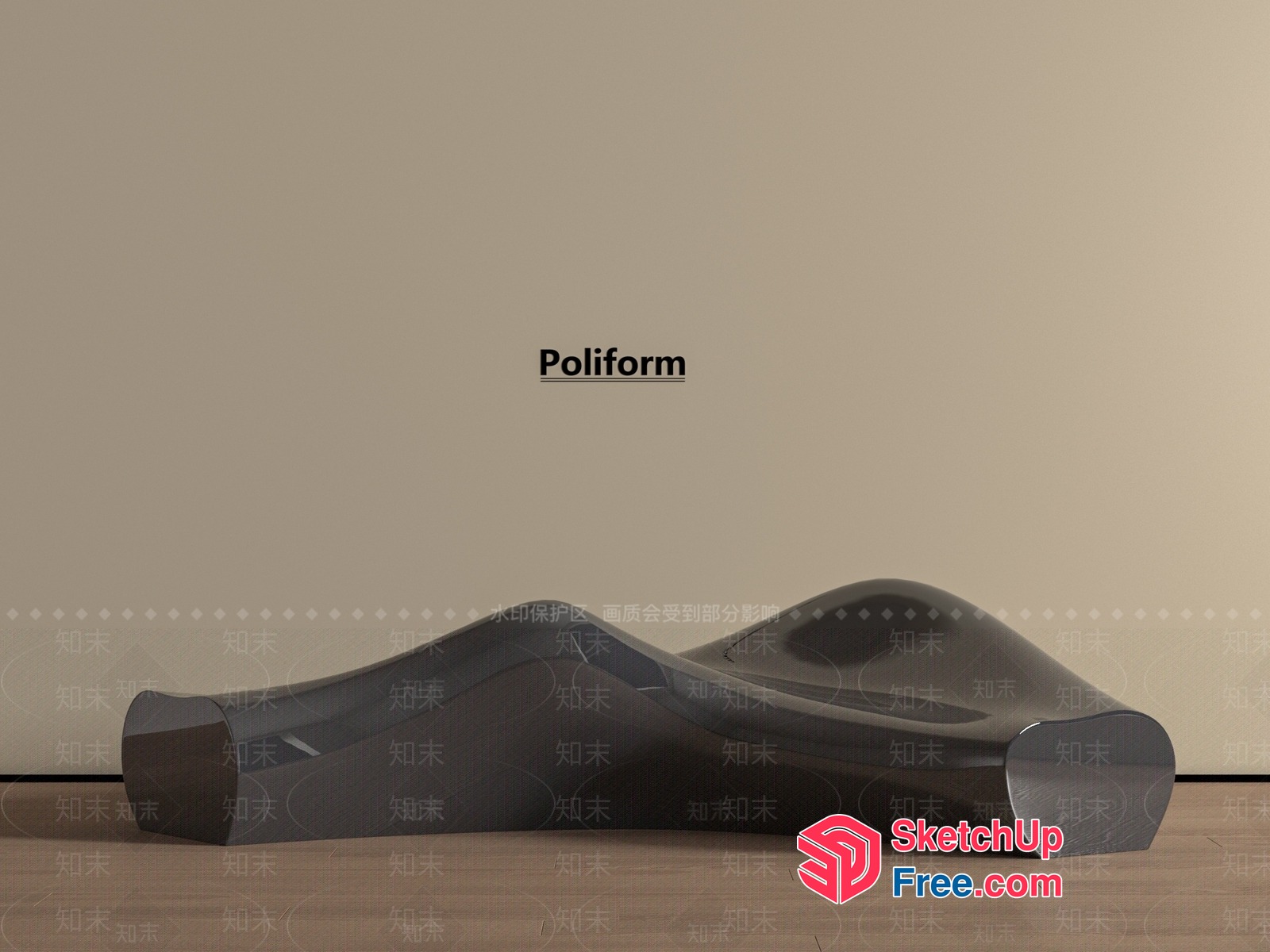 Poliform Sofa Design 3D SketchUp File