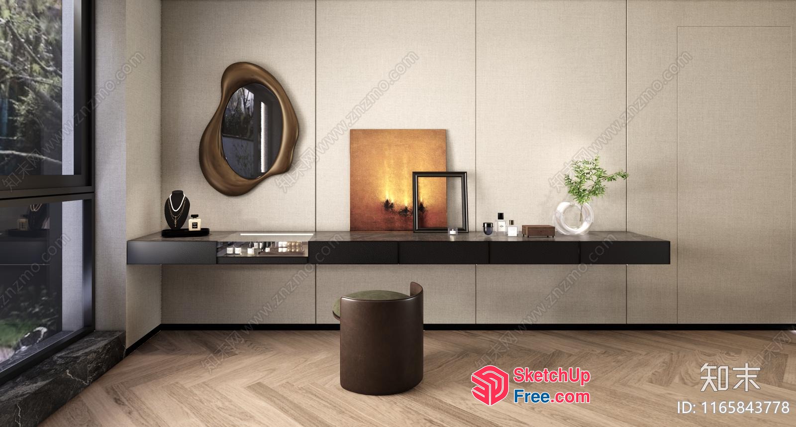 Modern Minimalist Interior Design With Natural Wood Accents 3D SketchUp File