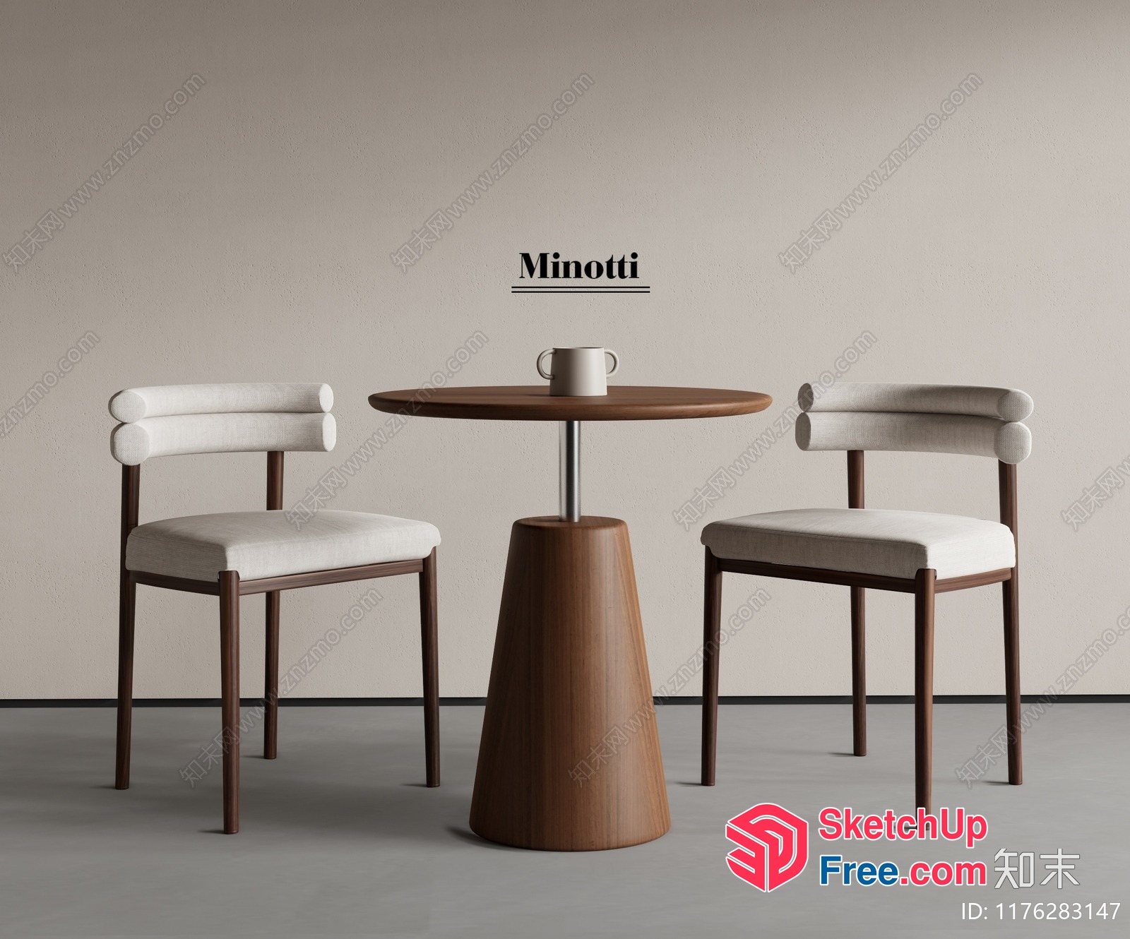 Minimalist Minotti Furniture Set 3D SketchUp File