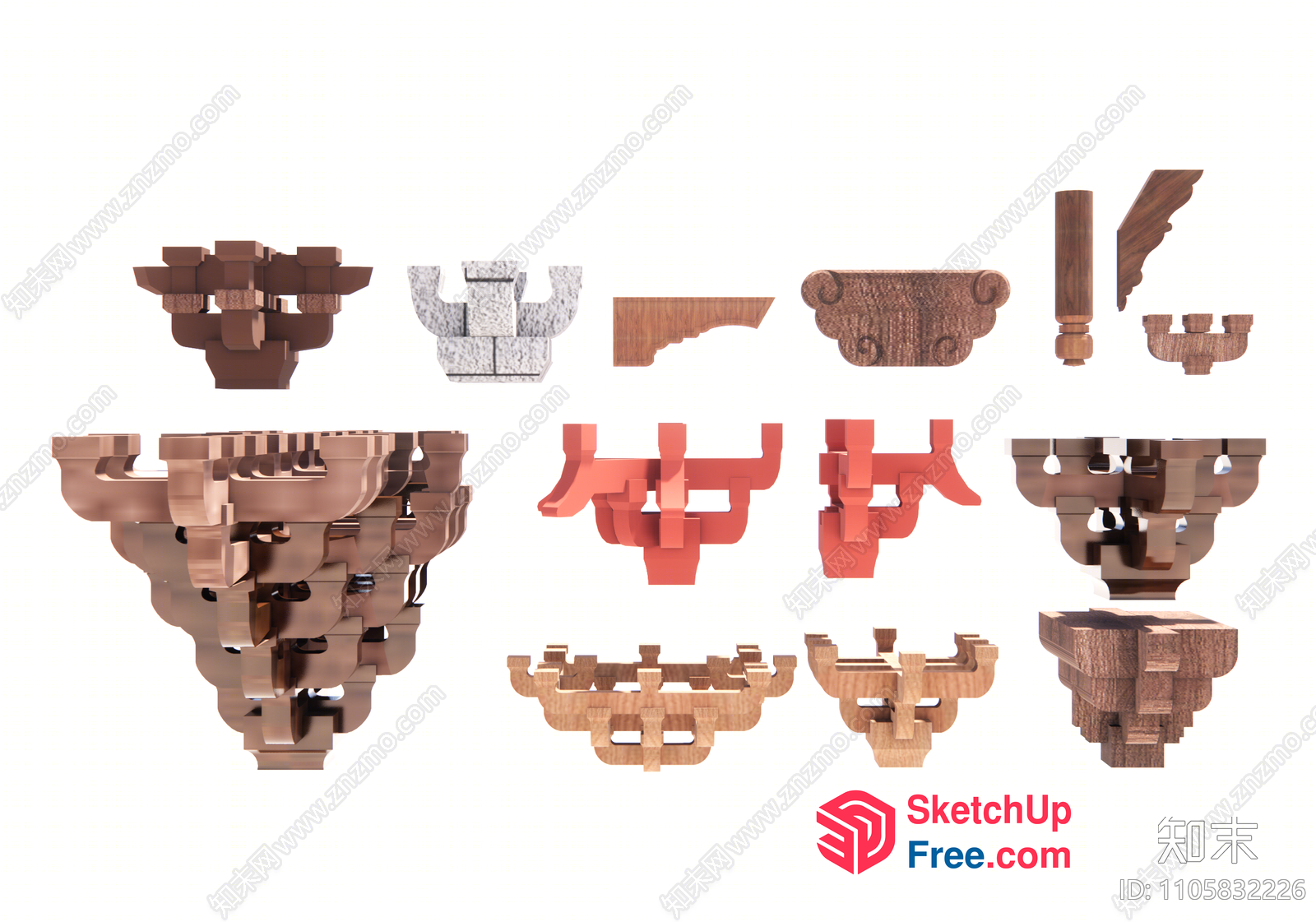 Classical Style Decorative Elements 3D SketchUp File
