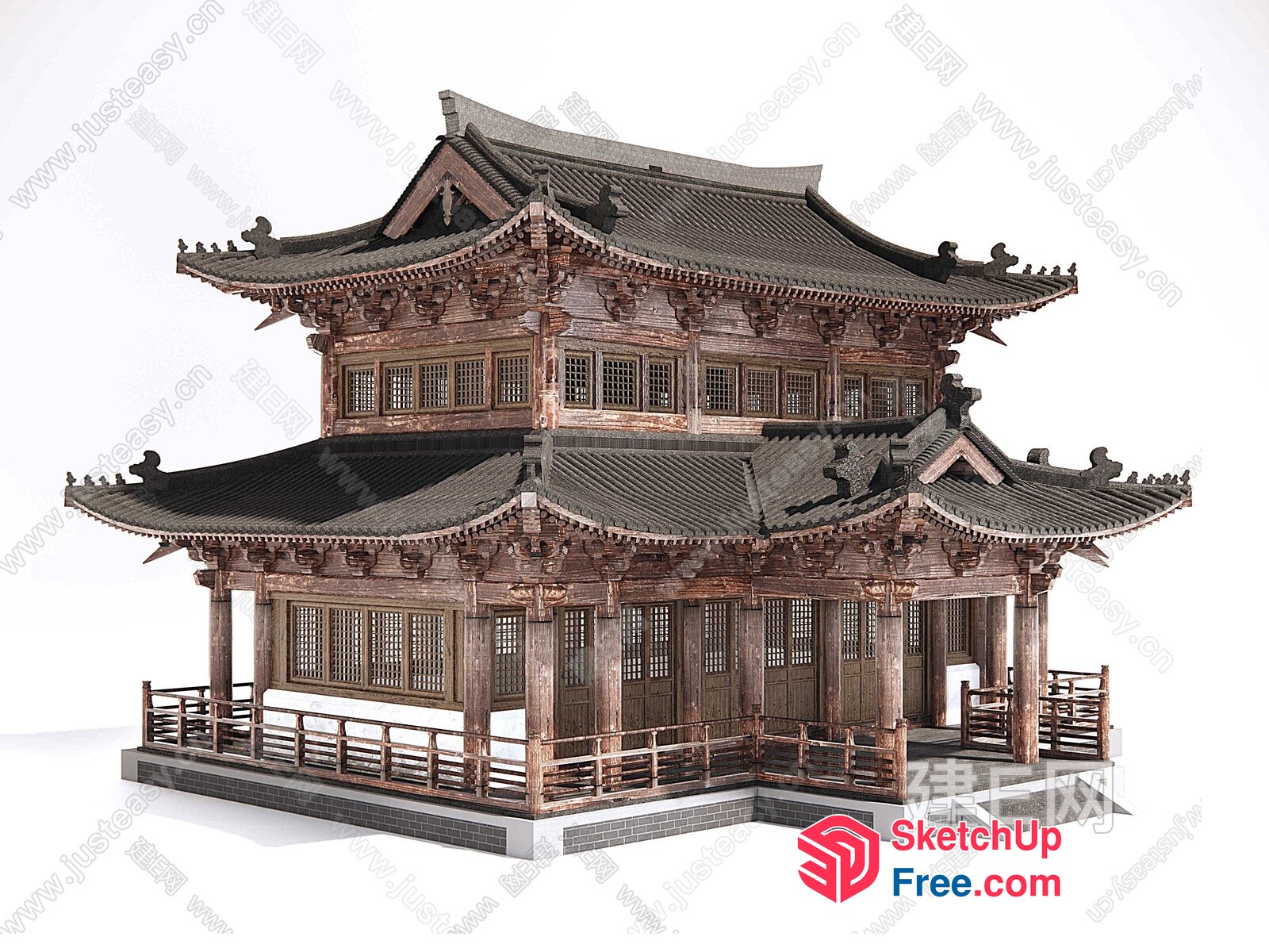 Traditional Chinese Pavilion Building 3D SketchUp File