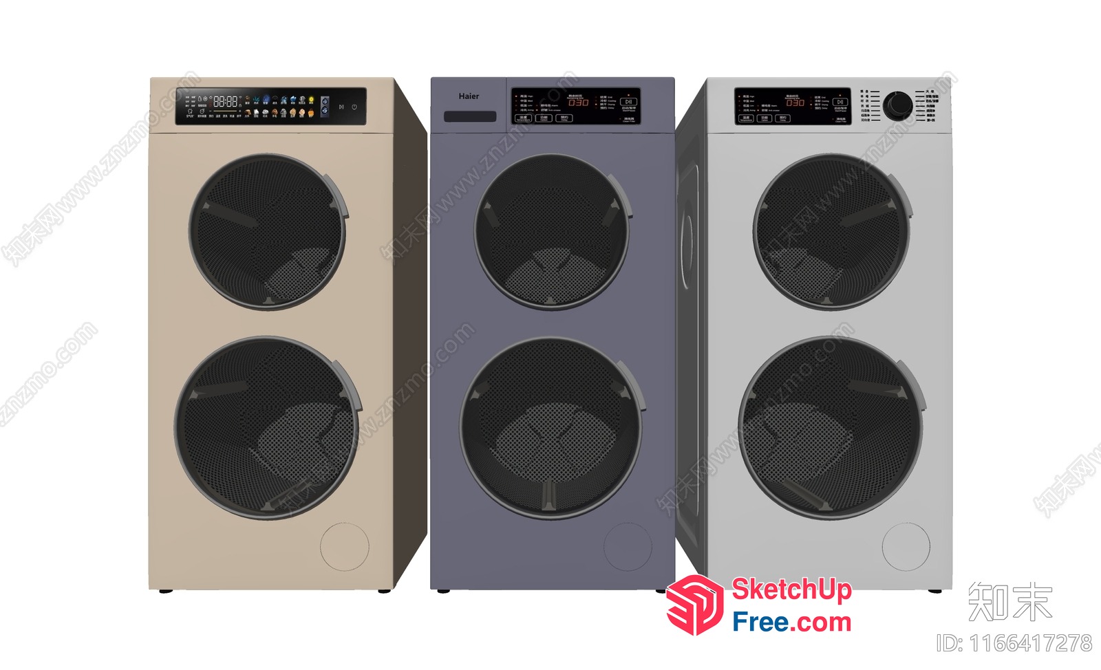 Modern Laundry Appliances 3D SketchUp File