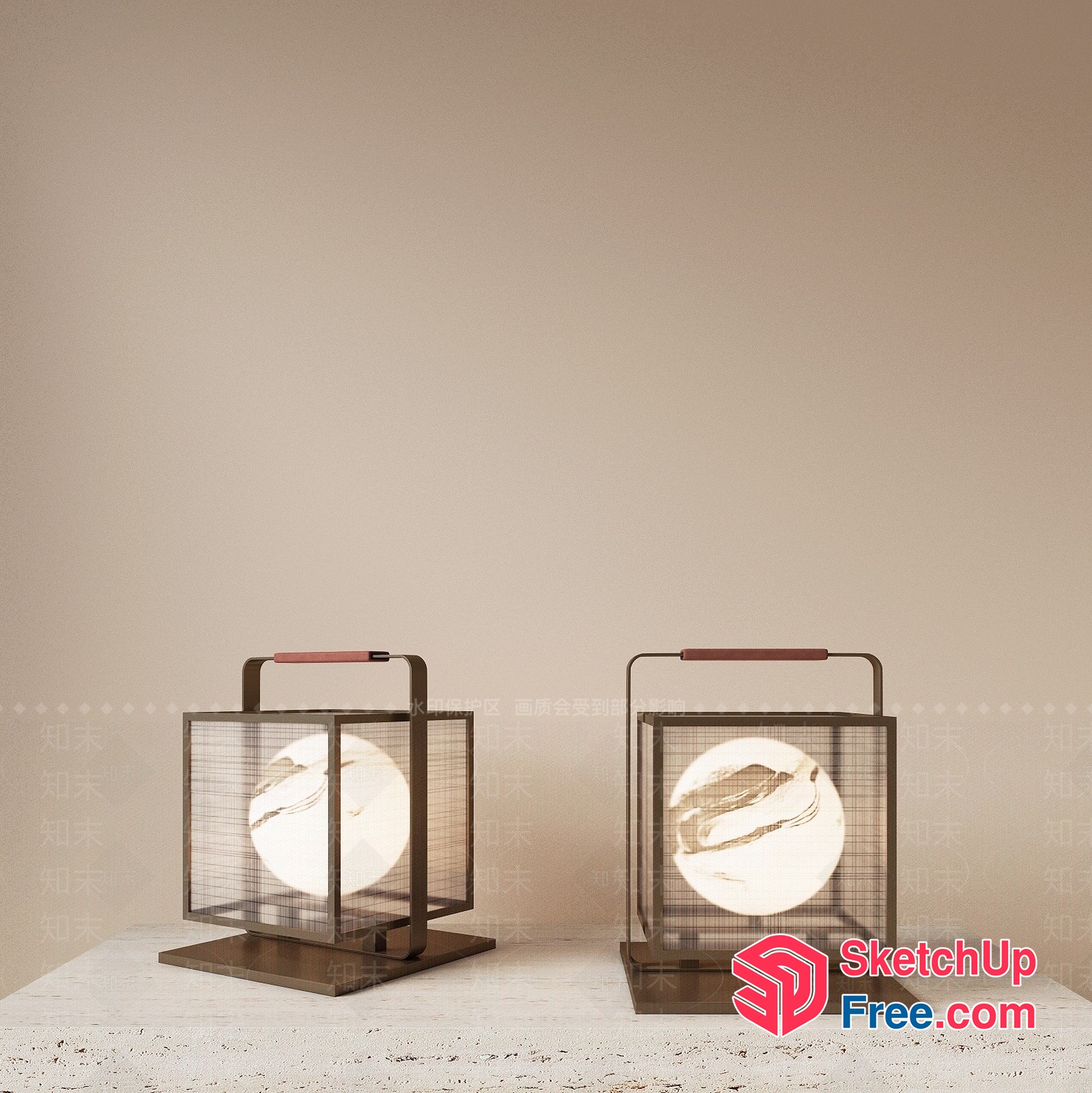 Japanese Style Lanterns 3D SketchUp File