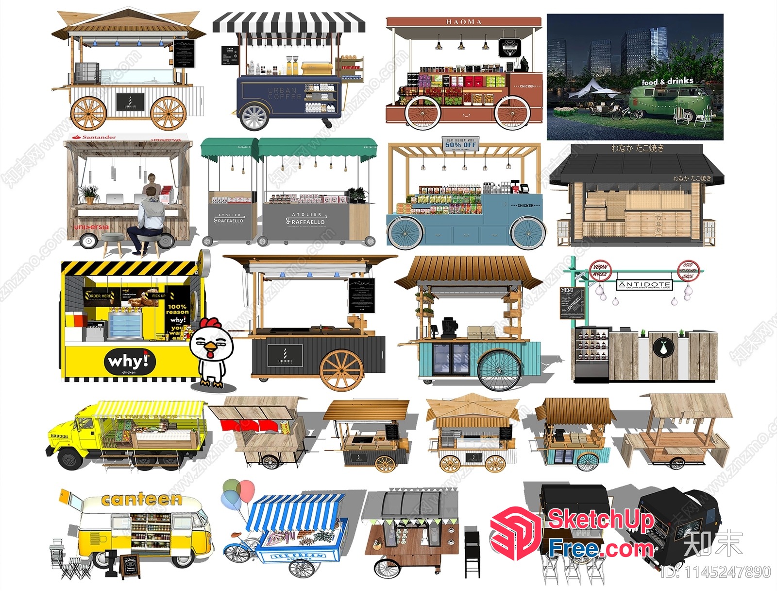 Food Truck Collection 3D SketchUp File