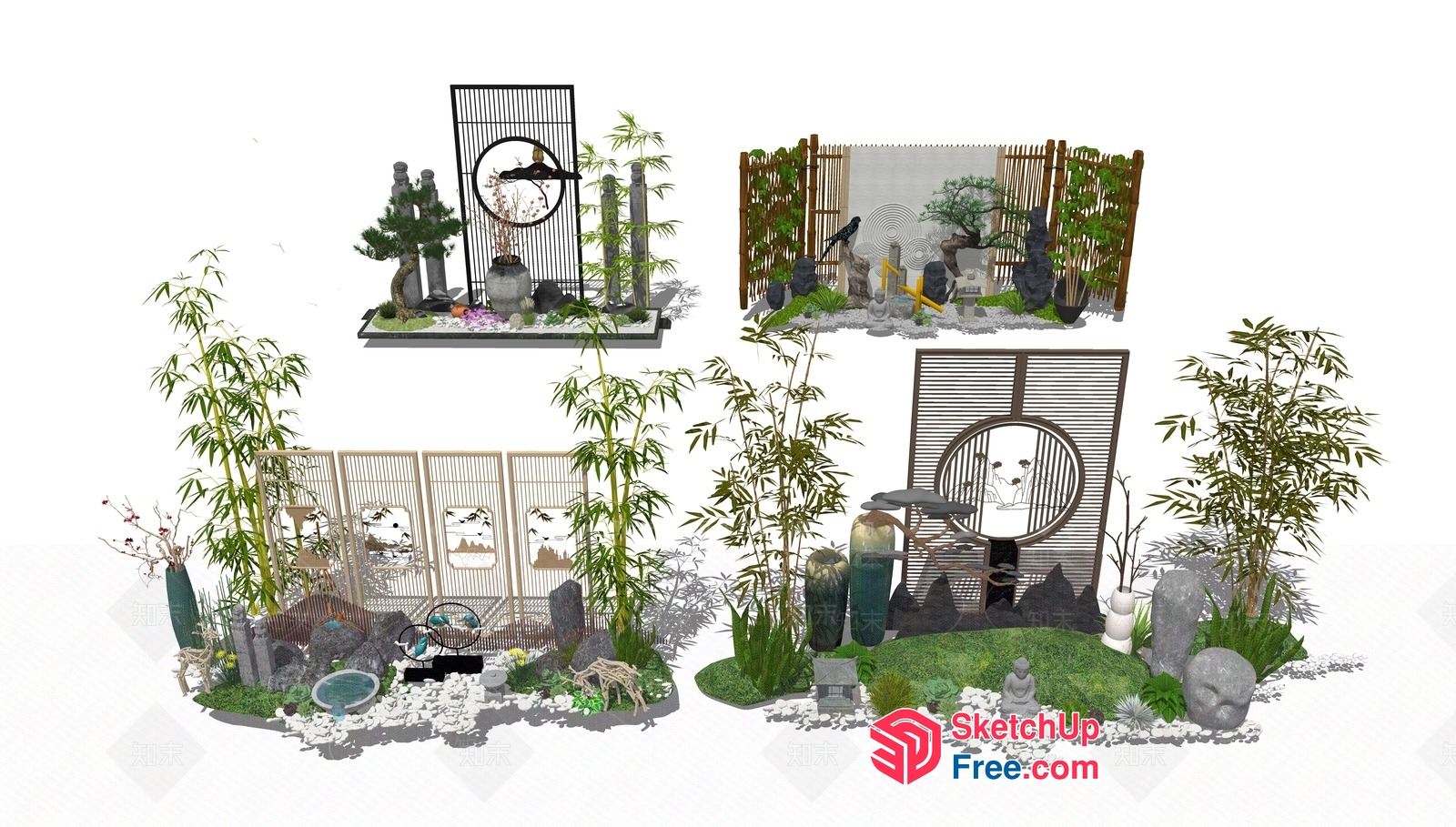 Serene Japanese-Inspired Oasis 3D SketchUp File