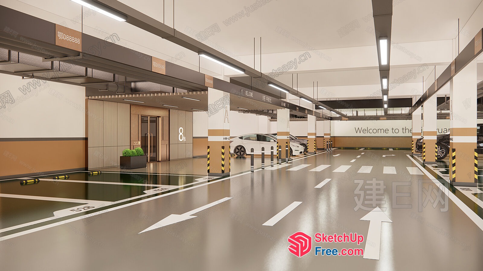Welcome To The Parking Garage 3D SketchUp File