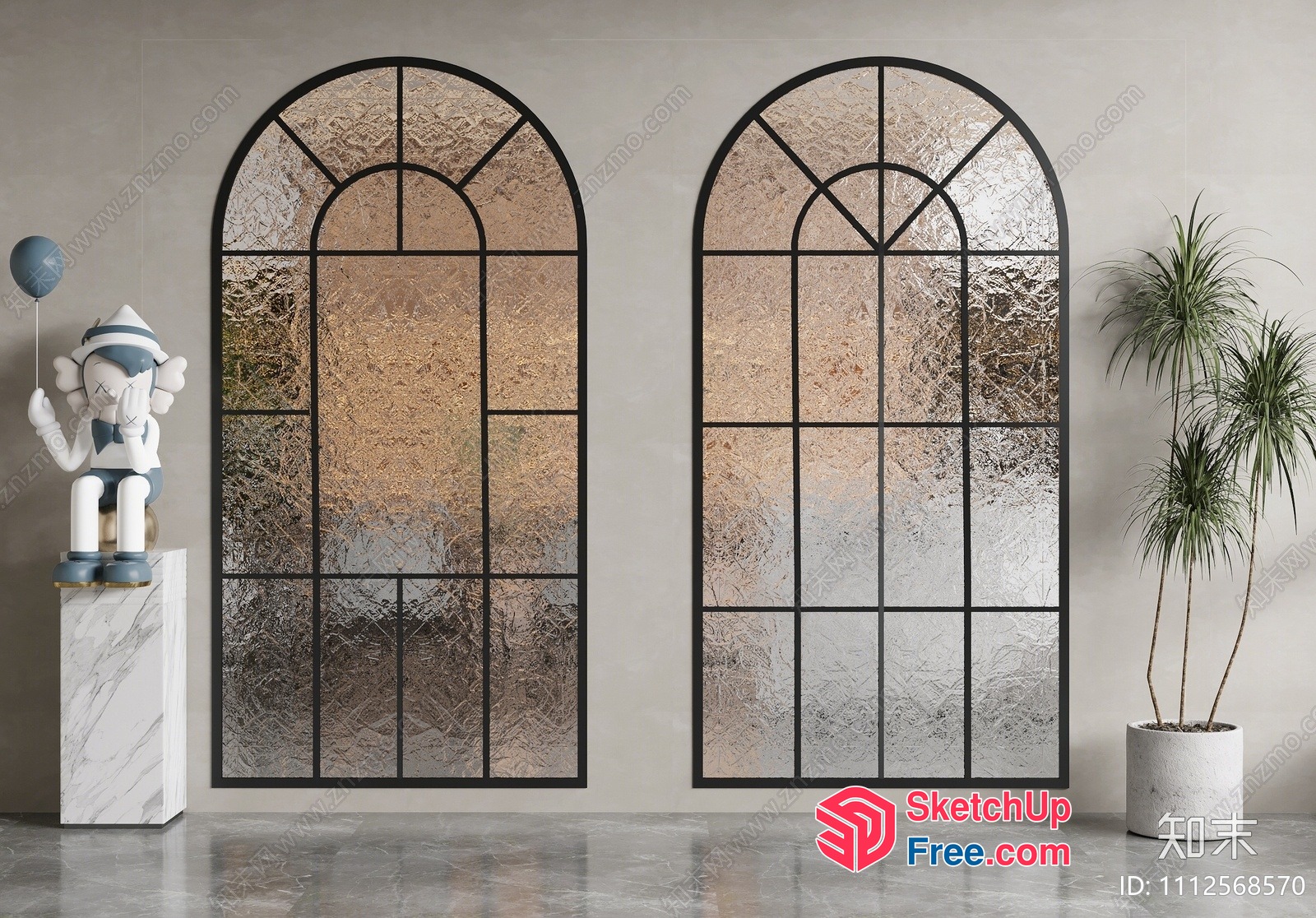 Elegant Arched Windows With Distinctive Design 3D SketchUp File