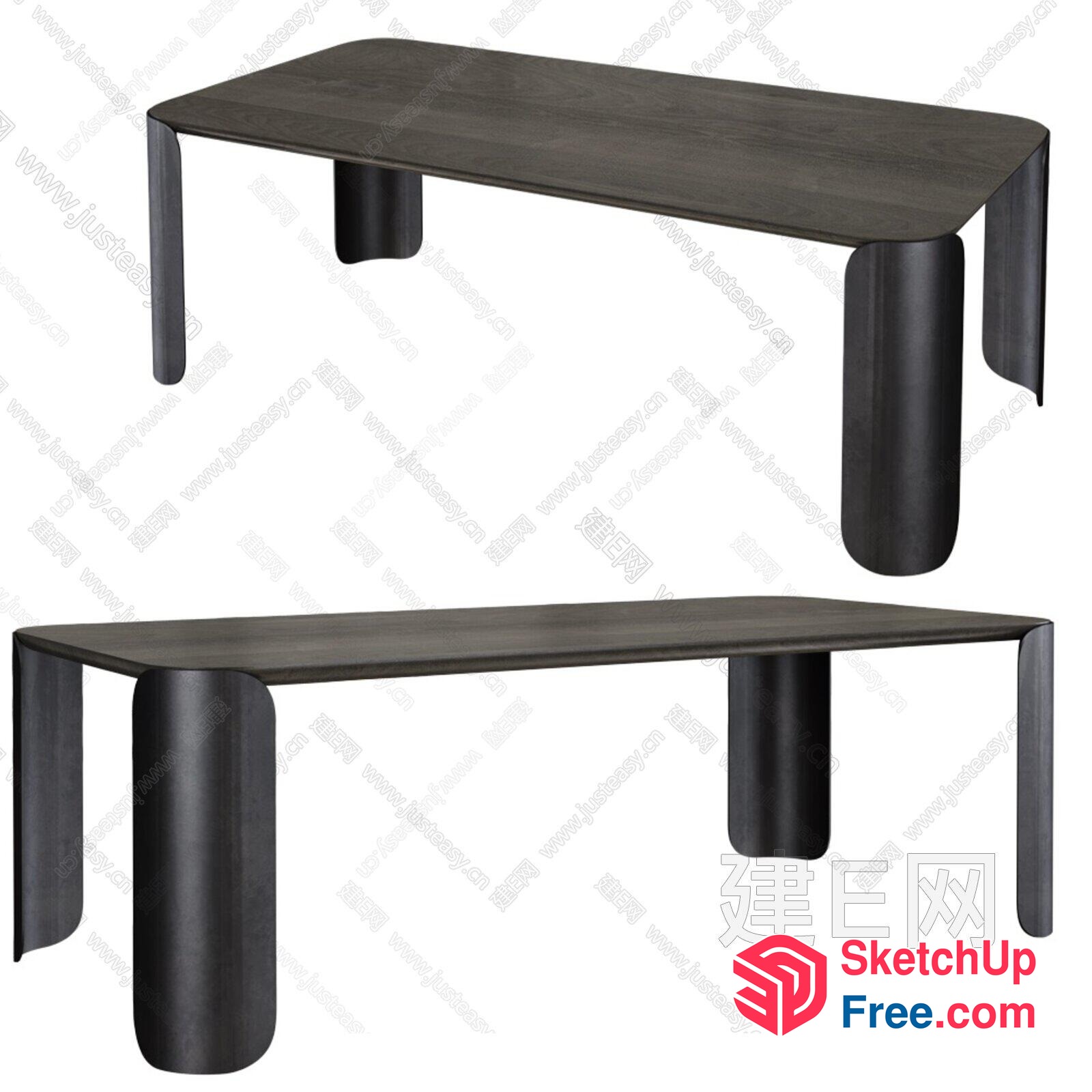 Simple Yet Elegant Black Table Designs 3D SketchUp File