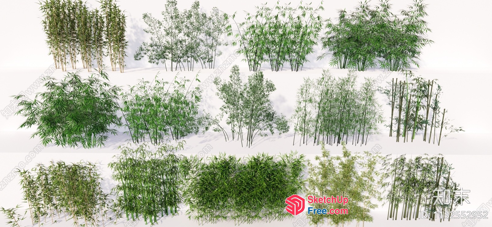 Asian Inspired Bamboo Plants 3D SketchUp File