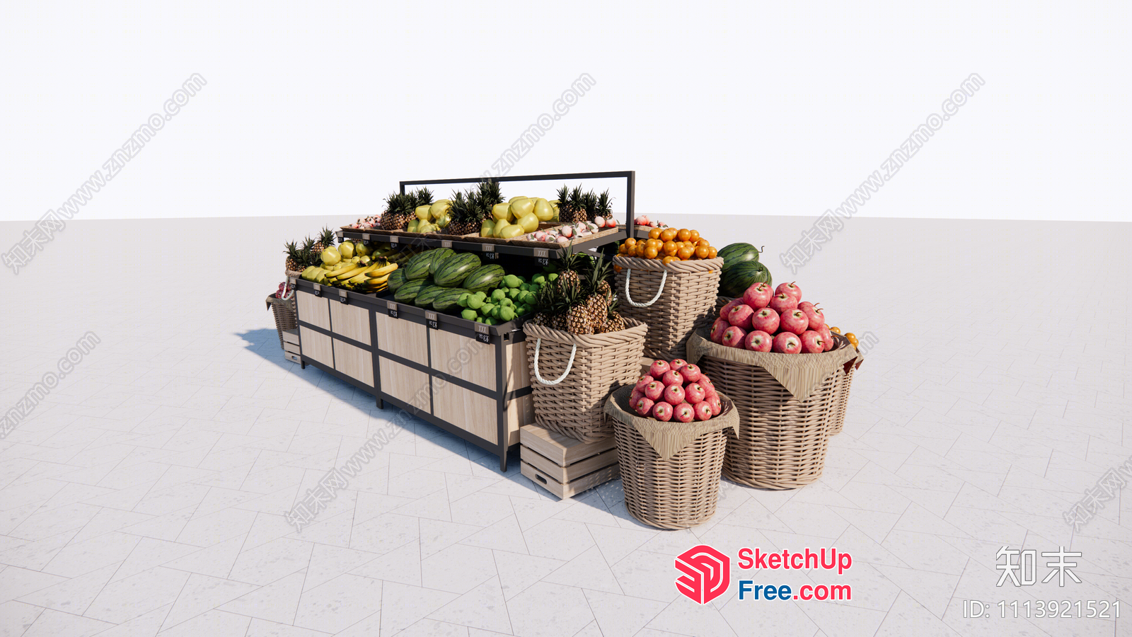 Fruit Display For Sale 3D SketchUp File