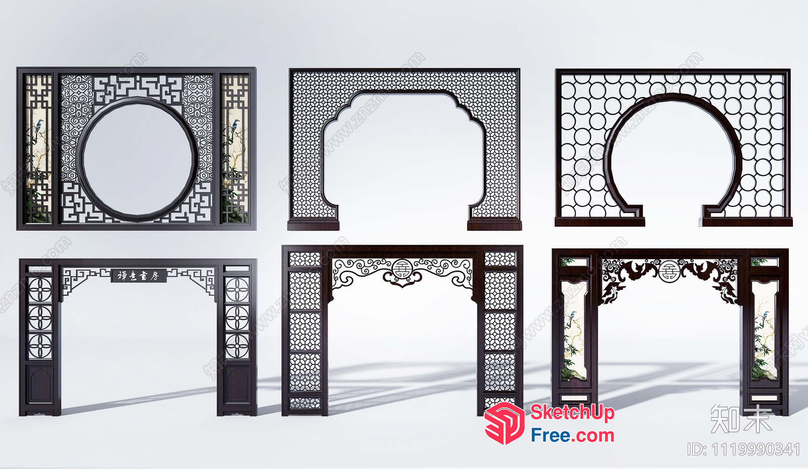 Traditional Chinese Architectural Elements 3D SketchUp File