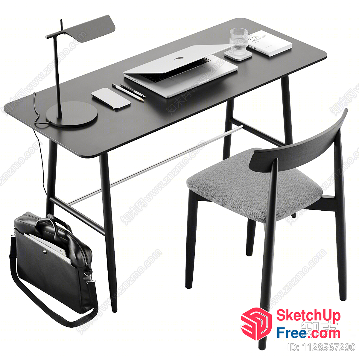 Minimalist Office Workspace With Sleek Furniture 3D SketchUp File