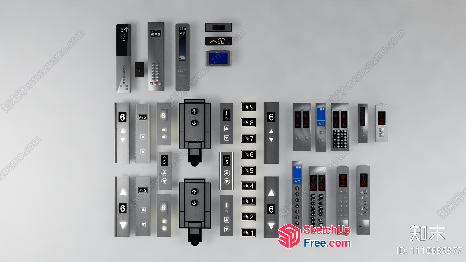 Elevator Control Panels 3D SketchUp File