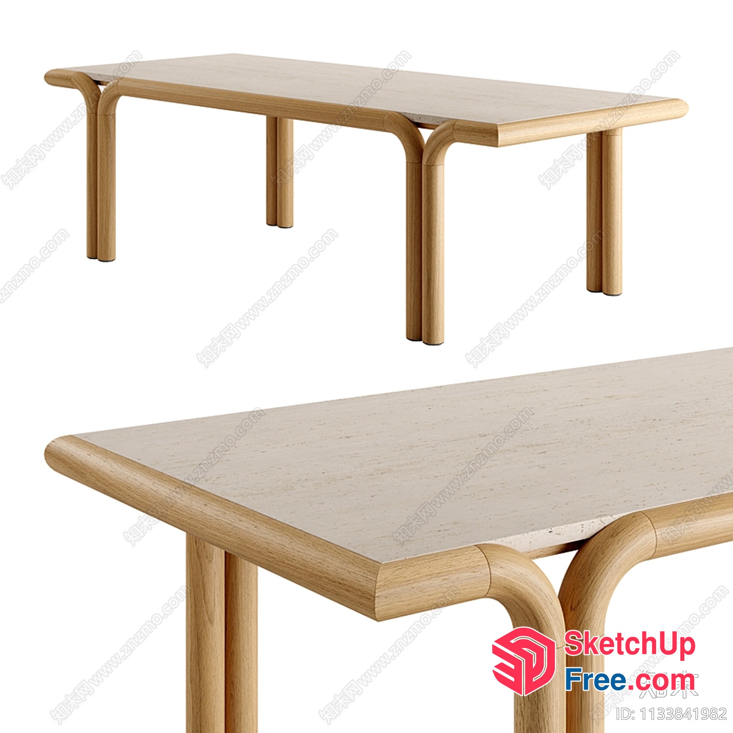 Modern Wooden Coffee Table 3D SketchUp File