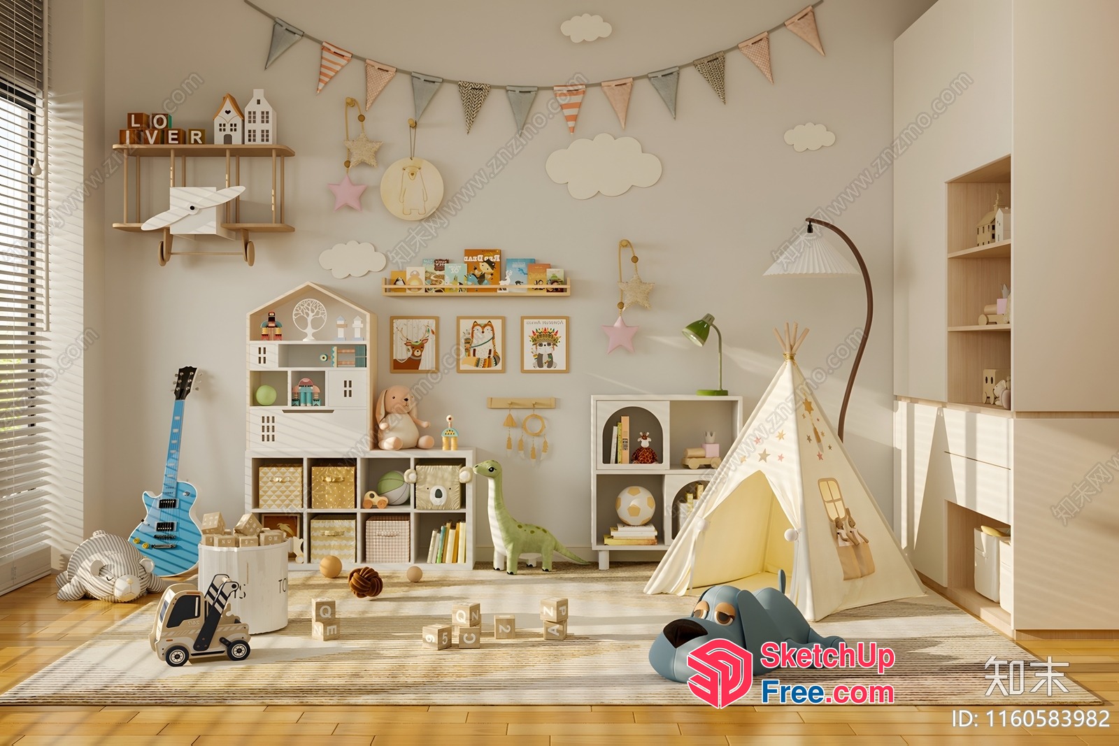 Playful And Cozy Kids' Room 3D SketchUp File