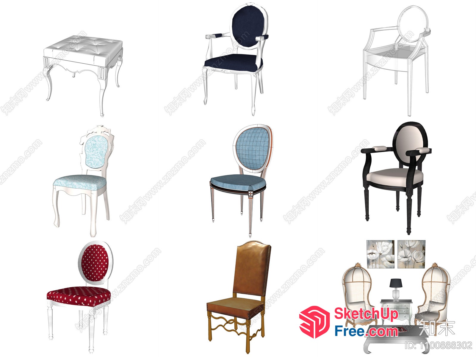 Elegant Furniture Collection 3D SketchUp File