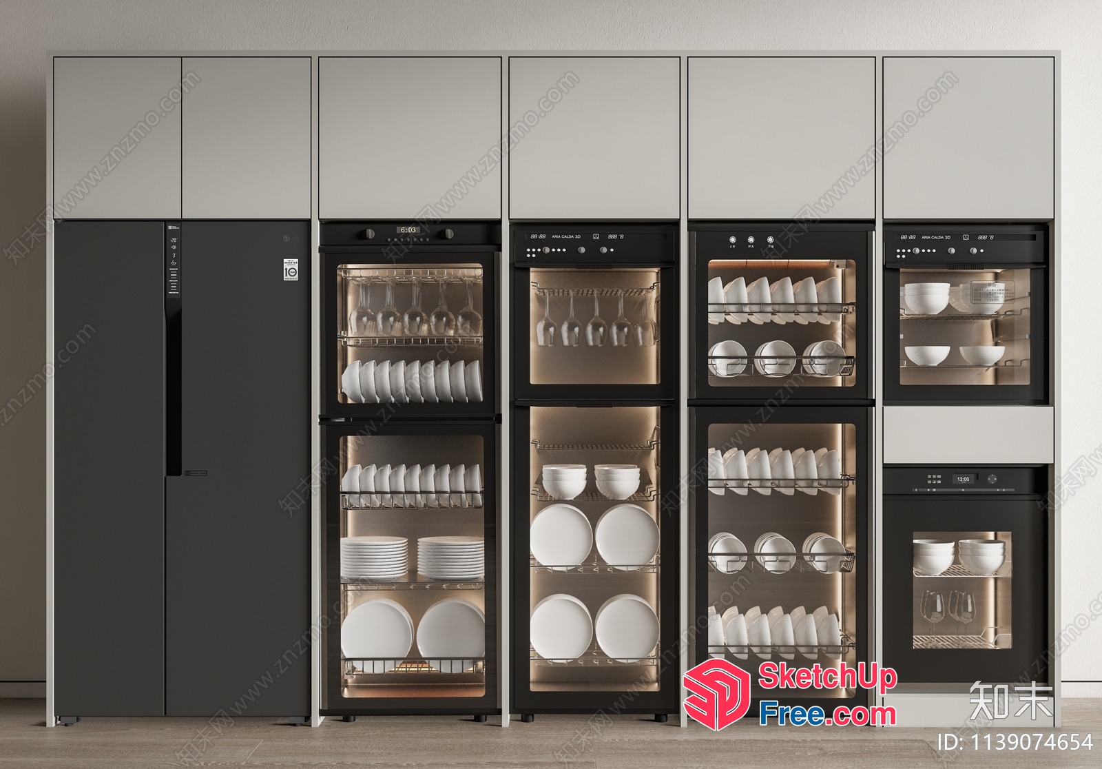 Modern Kitchen Interior With Sleek Appliances 3D SketchUp File