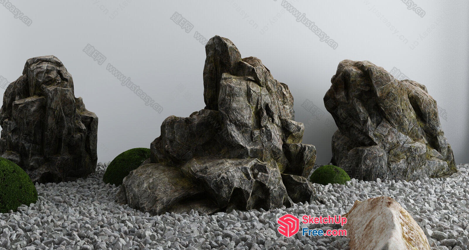 Japanese-Inspired Rock Garden 3D SketchUp File
