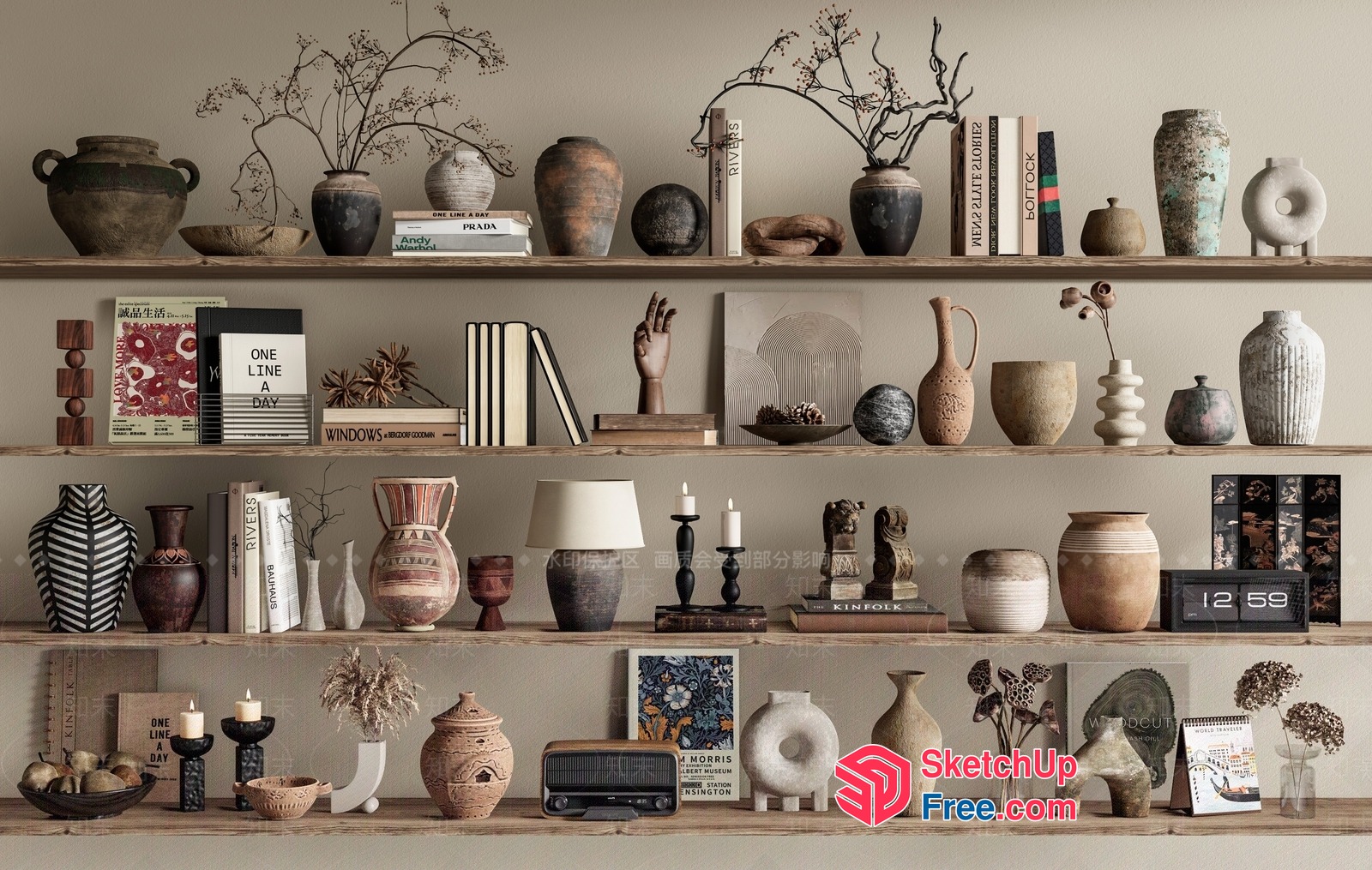 Minimalist Interior Decor With Natural Elements 3D SketchUp File