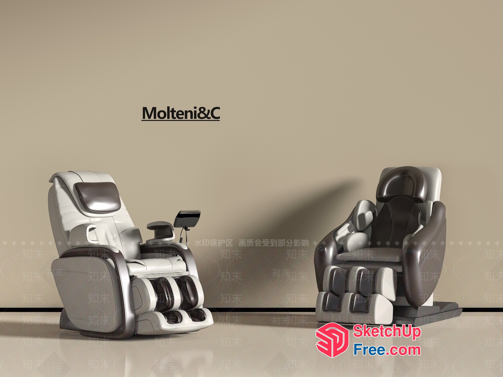 Modern And Sleek Massage Chairs 3D SketchUp File