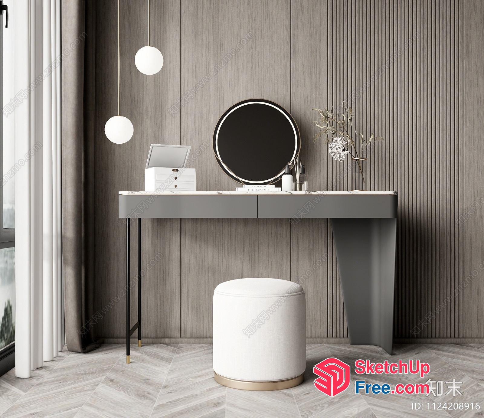 Modern Minimalist Interior Design With Elegant Lighting And Furniture 3D SketchUp File