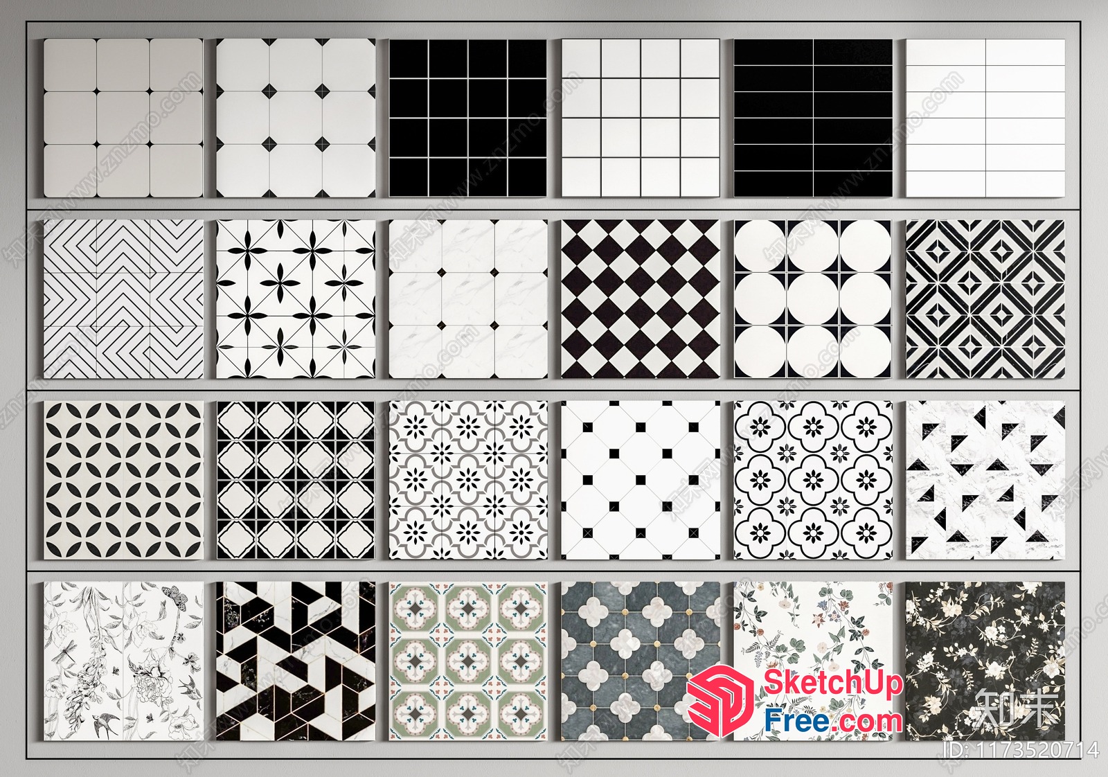 Decorative Tile Collection 3D SketchUp File