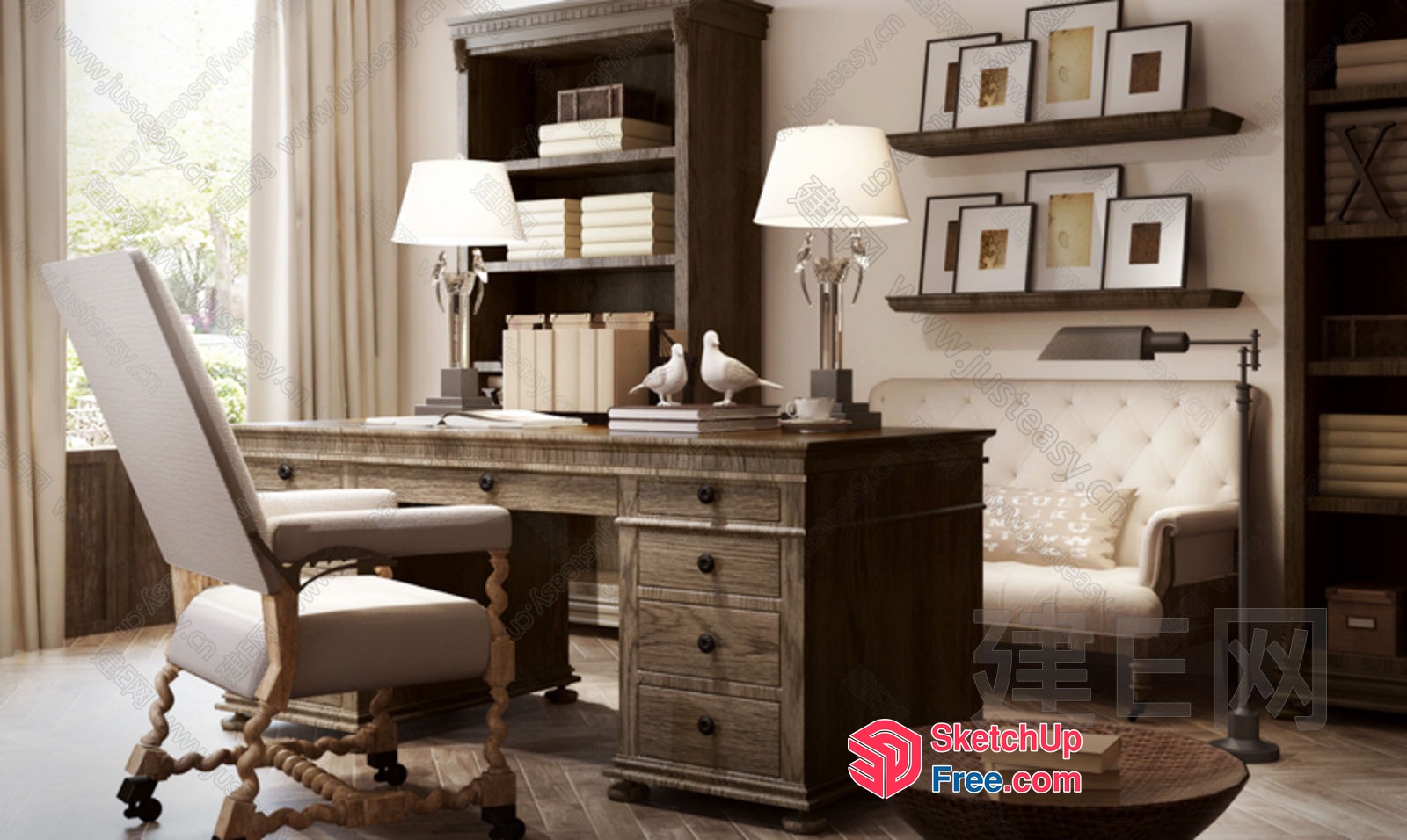 Elegant And Sophisticated Office Space 3D SketchUp File