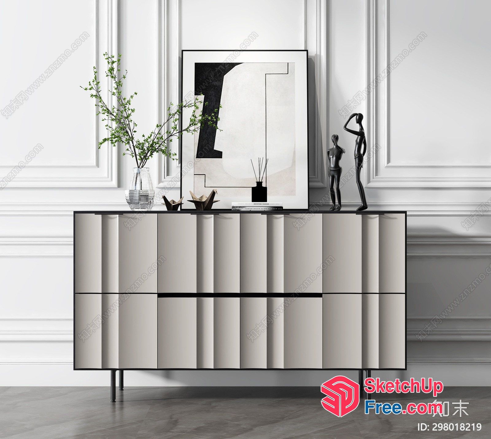 Modern Minimalist Living Room Furniture 3D SketchUp File