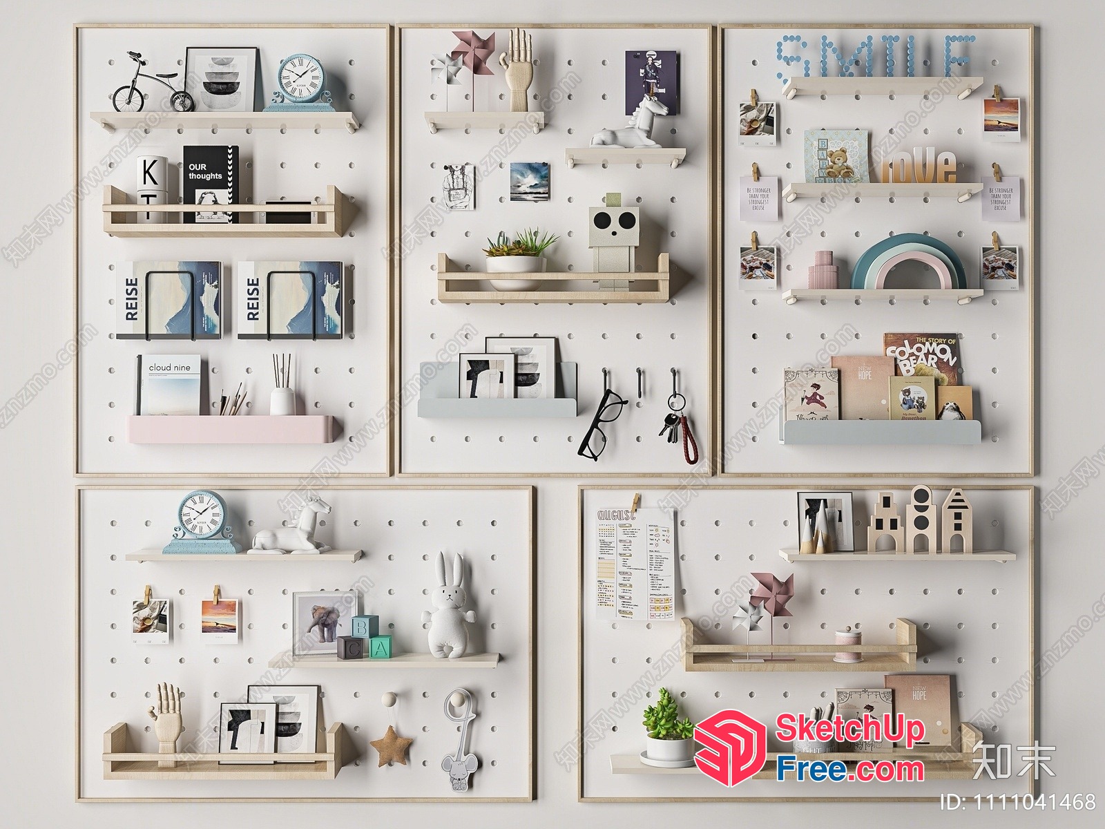 Creative Wall Decor Ideas With Shelves And Knick-Knacks 3D SketchUp File
