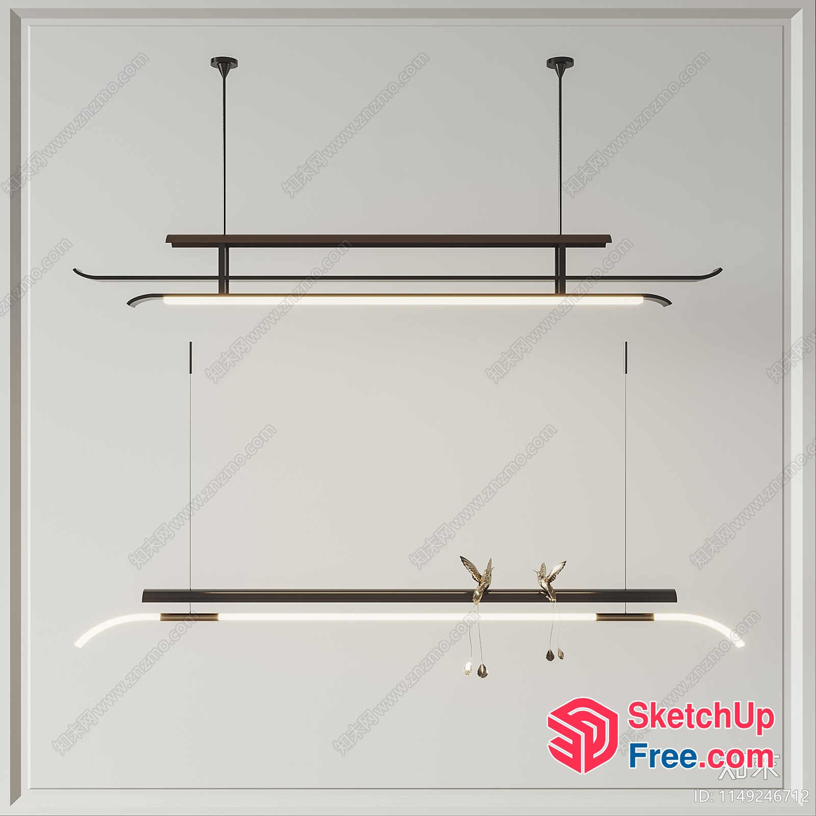 Contemporary Minimalist Lighting Fixture 3D SketchUp File
