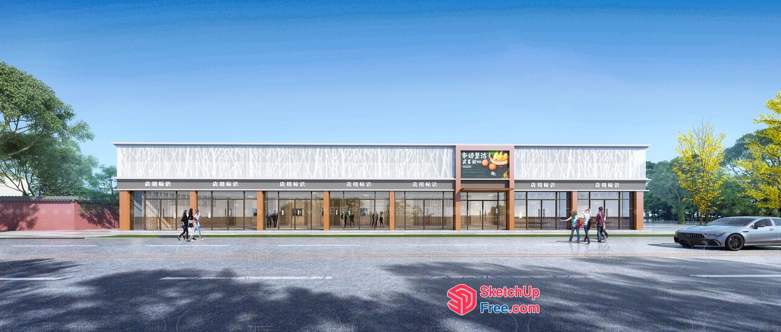Commercial Street Cladding 3D SketchUp File