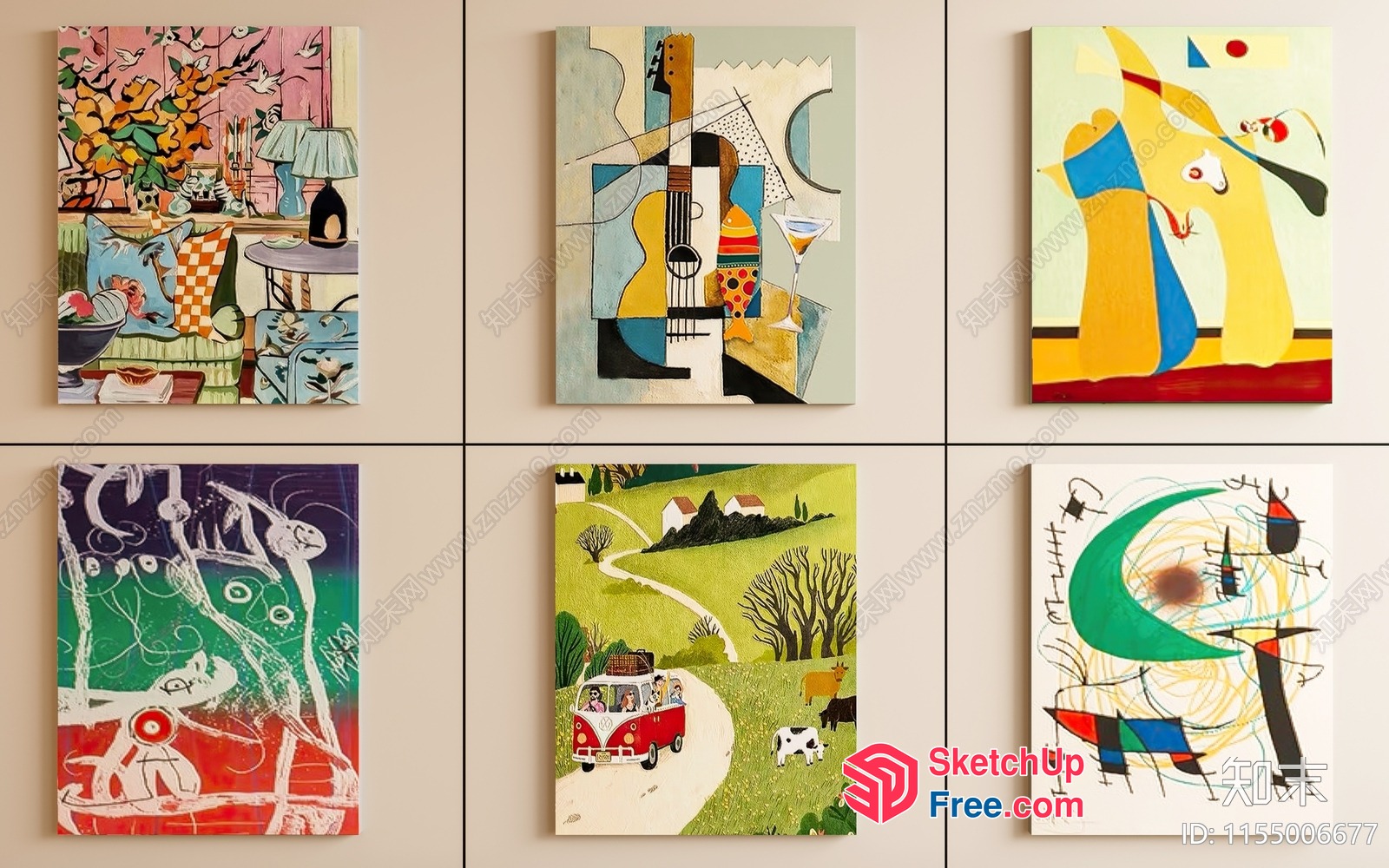 Abstract Art Collection 3D SketchUp File