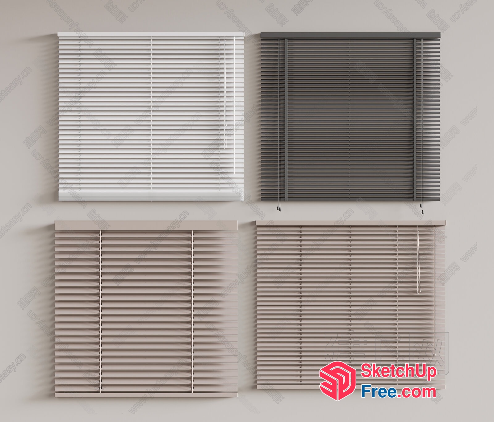 Modern Window Blinds Collection 3D SketchUp File