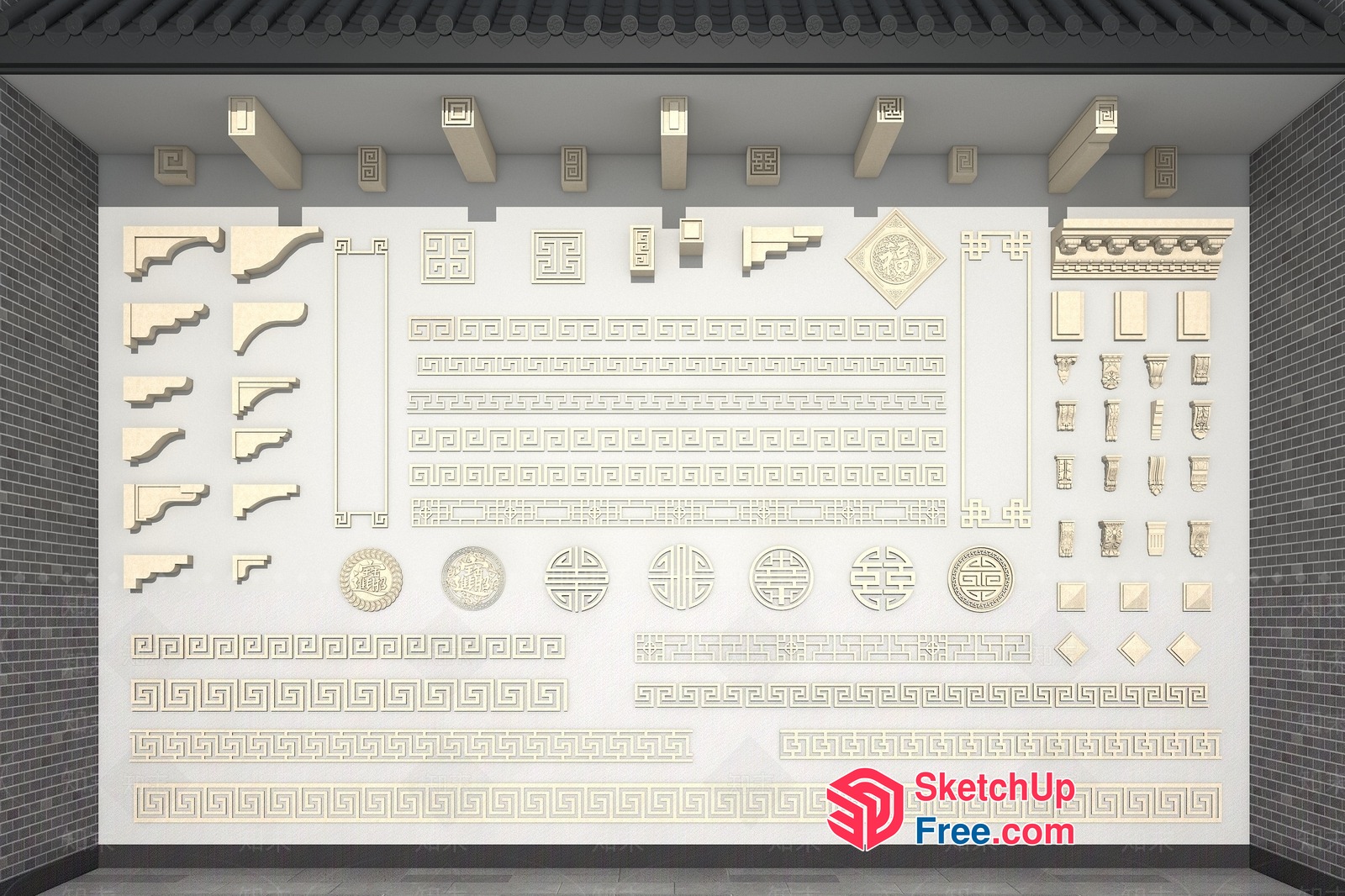 Ancient Greek-Inspired Architectural Elements 3D SketchUp File