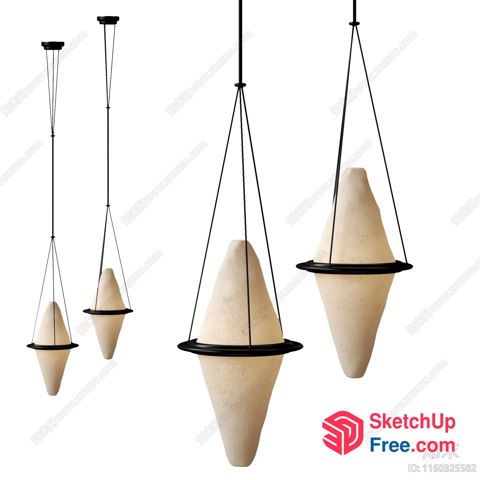 Modern Minimalist Hanging Light Fixtures 3D SketchUp File