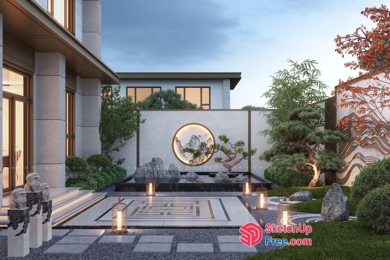 Elegant Japanese-Inspired Garden Oasis 3D SketchUp File