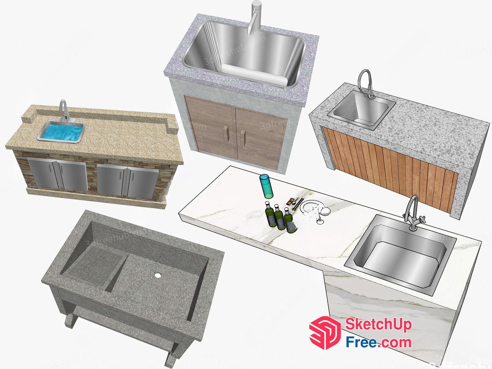 Outdoor Kitchen Sink Designs And Features 3D SketchUp File
