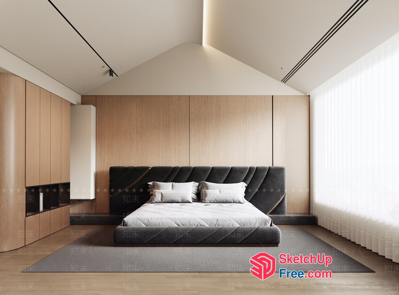 Elegant And Modern Bedroom Interior 3D SketchUp File