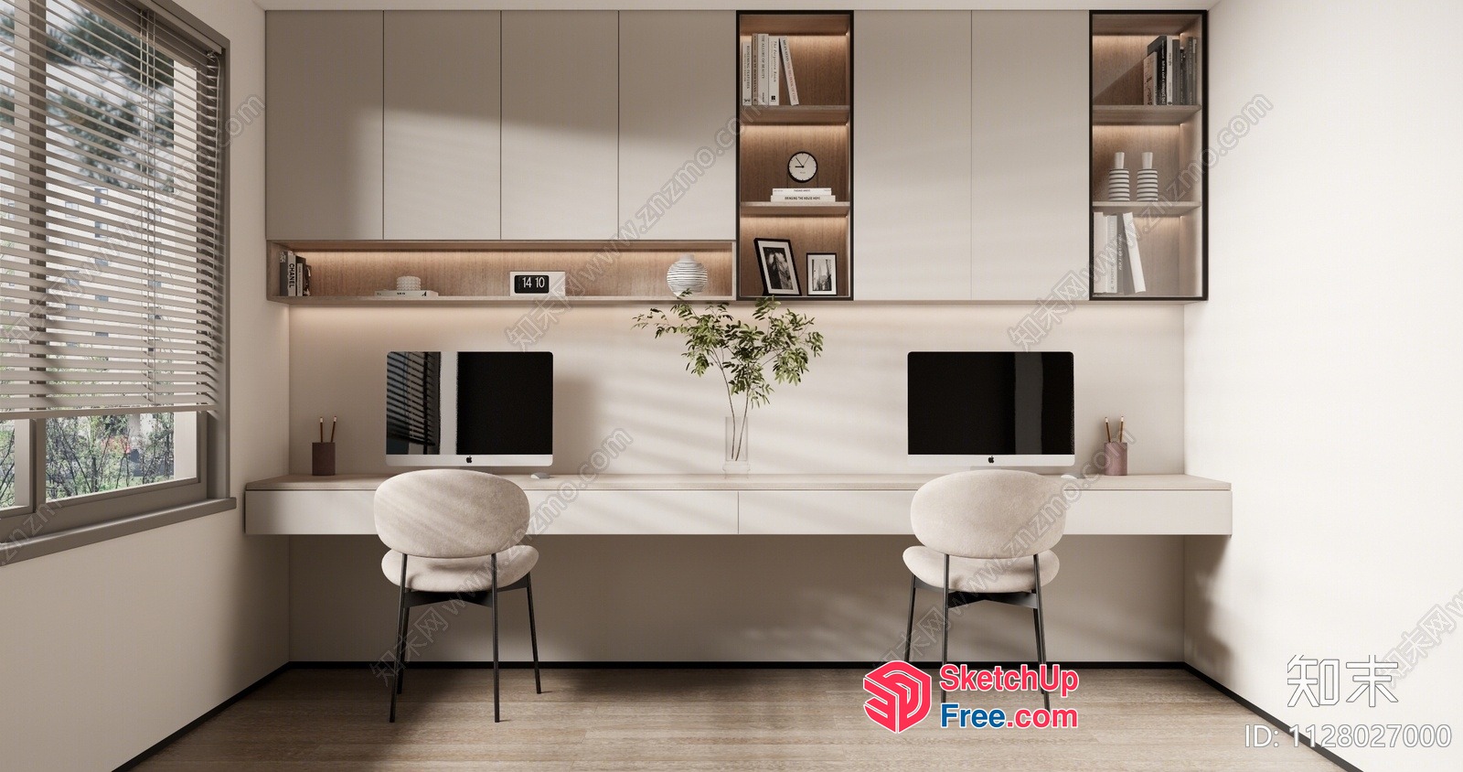 Minimalist Home Office Interior Design 3D SketchUp File