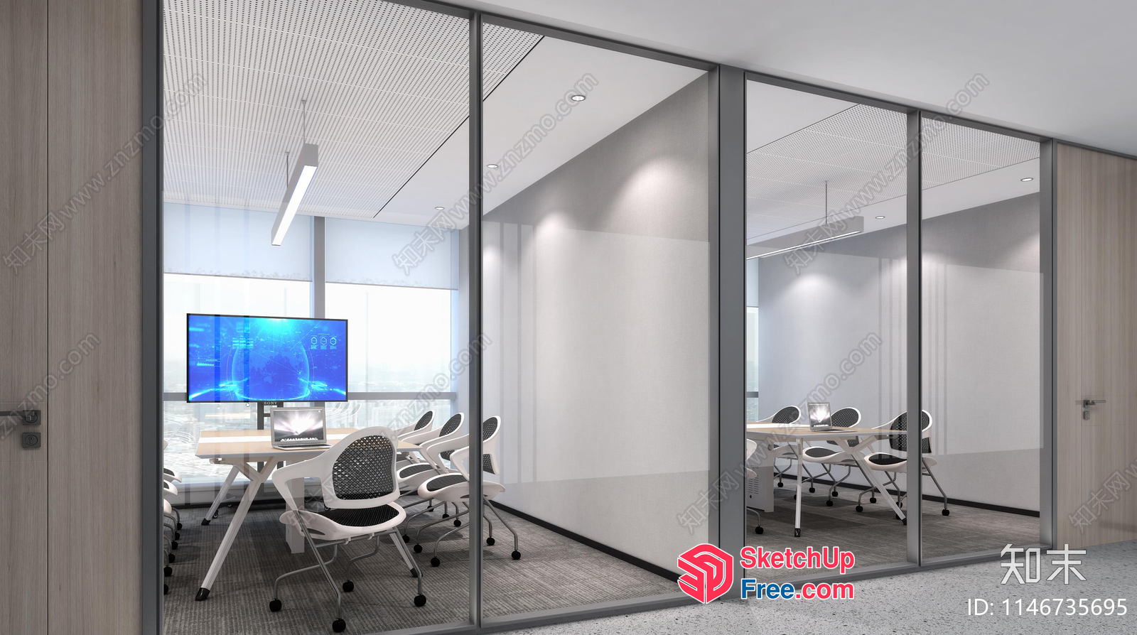 Modern Office Conference Room Interior 3D SketchUp File