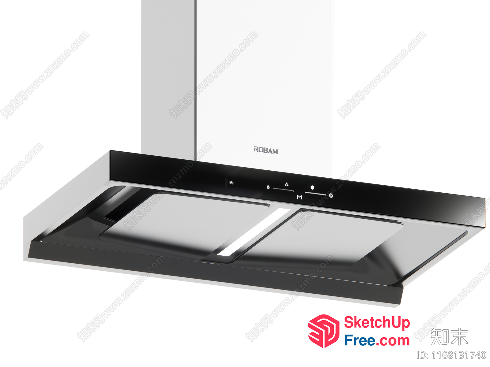 Modern Glass Kitchen Range Hood 3D SketchUp File